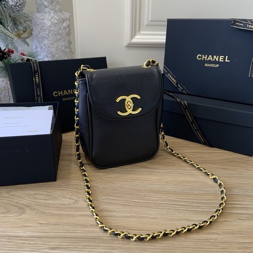 Rare chanel mini - flap, gold