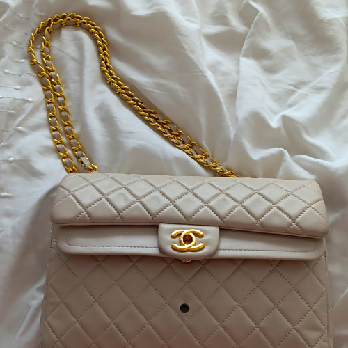 Chanel white quilted - white, leather