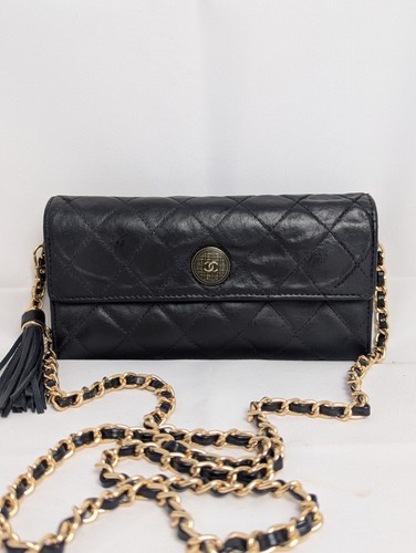 Vintage chanel black lambskin - vintage,