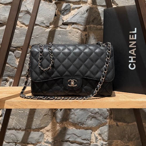 Chanel black caviar jumbo - chanel,