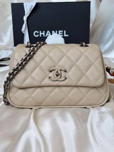 Chanel beige quilted - beige, caviar