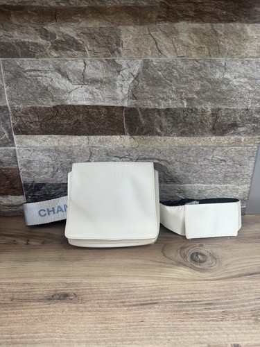 Chanel white belt bag with - white,