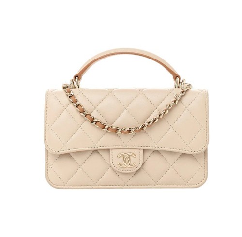 Chanel beige and brown quilted - and,