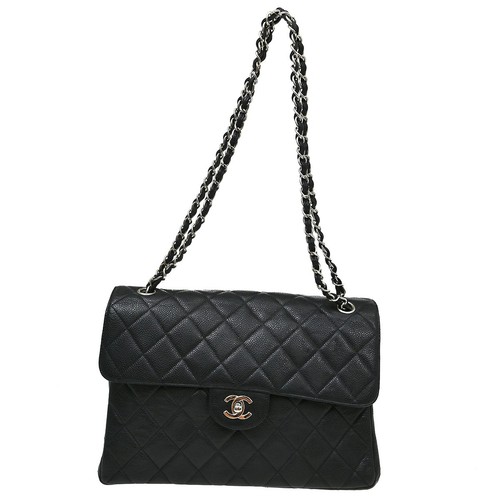 Chanel black calfskin double - black,