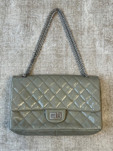 Chanel green grey patent - chanel,