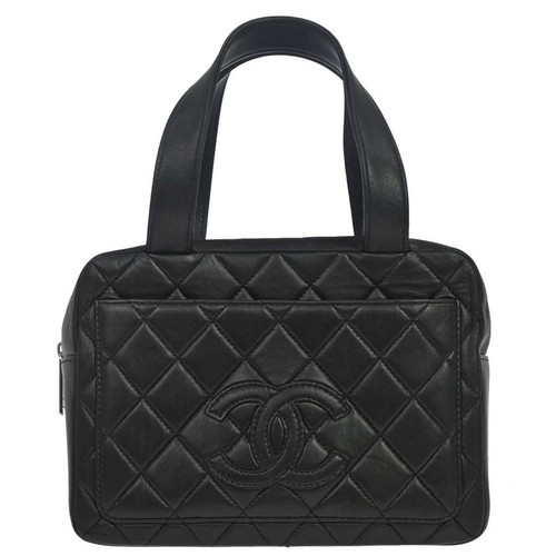 Chanel black lambskin handbag - lambskin,