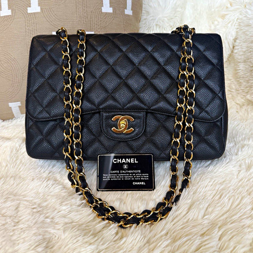 Chanel caviar jumbo - cf,