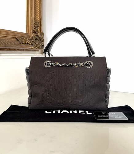 Chanel chocolate brown canvas - chocolate,