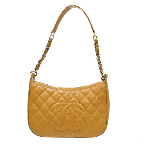 Chanel beige calfskin hobo - chanel,