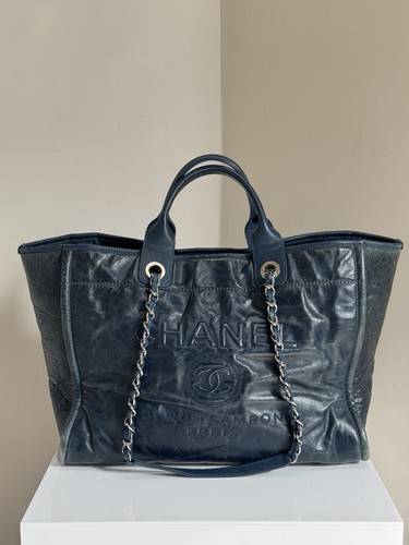 Chanel deauville leather tote - deauville,