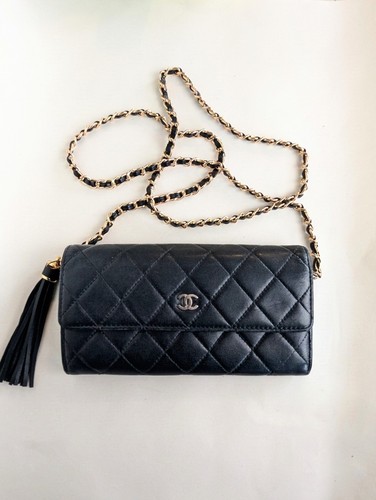 Vintage chanel black flap - vintage,