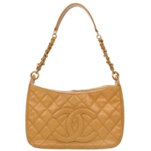 Chanel beige calfskin handbag - chanel,