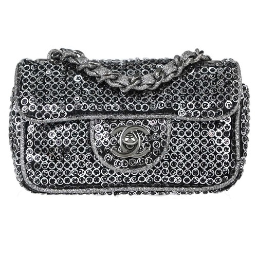 Chanel silver sequins shoulder - sequins,