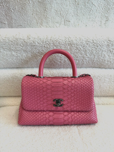 Chanel pink python small - chanel,