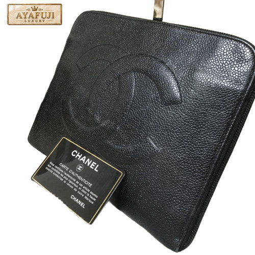 Chanel clutch bag caviar - chanel, skin