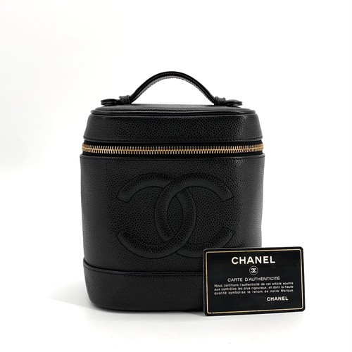 Chanel caviar logo vanity - caviar,