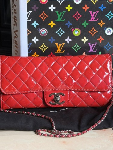 Pink chanel chain clutch - pink, clutch/