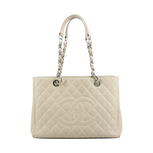 Chanel beige quilted leather - chanel,