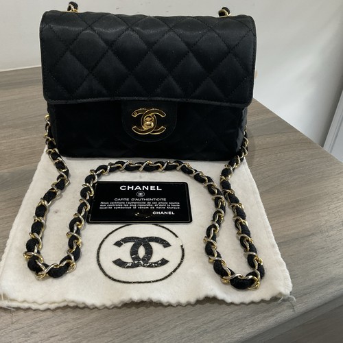 Chanel matelasse black satin - matelasse,