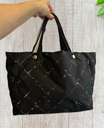 Chanel black quilted nylon - chanel,