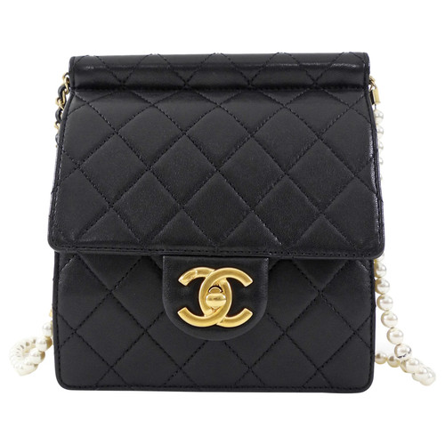 Chanel black quilted leather - chanel,